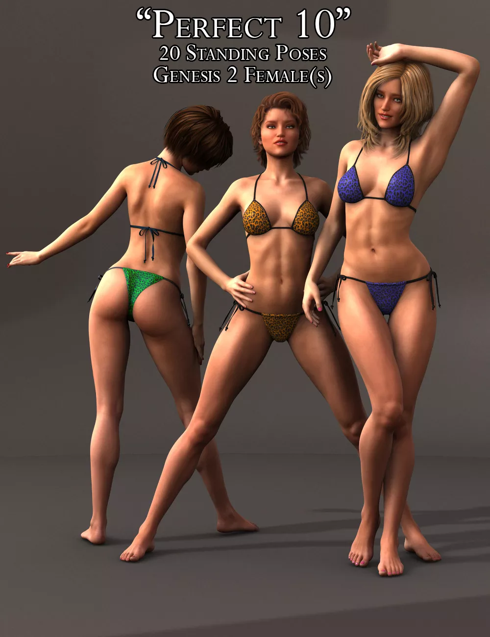 'Perfect 10' Standing Poses for Genesis 2 Female(s)